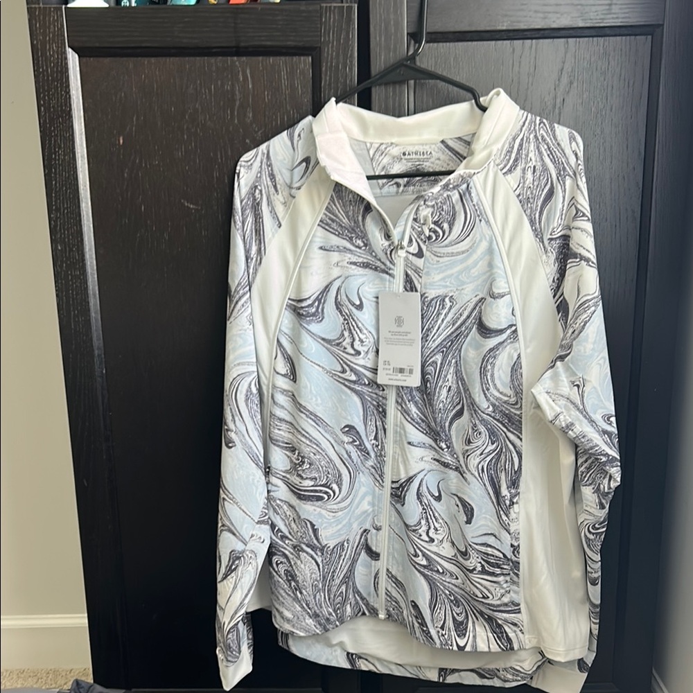 NWT Athleta marble print Run with it Jacket
